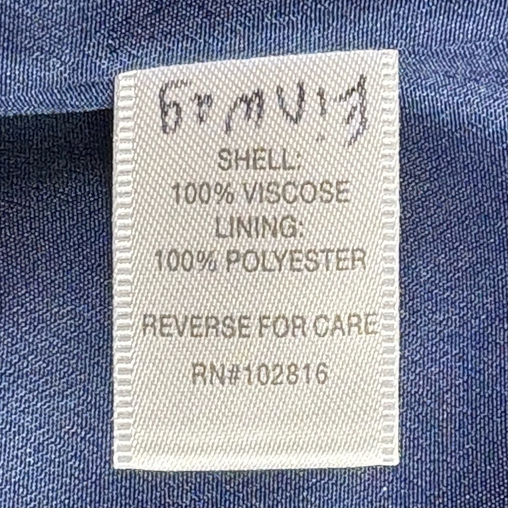 Garnet Hill Summer Day Dress Size 12 Confetti Print Pockets Blue Boho Cottage - Picture 8 of 9